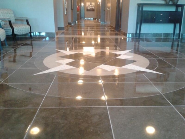 limestone lobby floor restoration